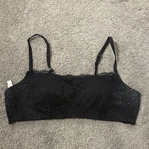 Victoria's Secret Black Lace Bandeau Bralette